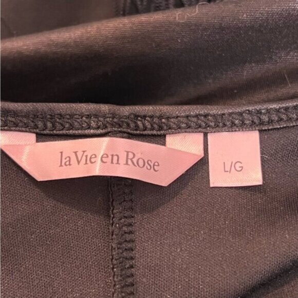 La Vie En Rose Black Sequin Fringe Scoop Neck Mini Slip Dress Large Whimsy Goth - Picture 10 of 12